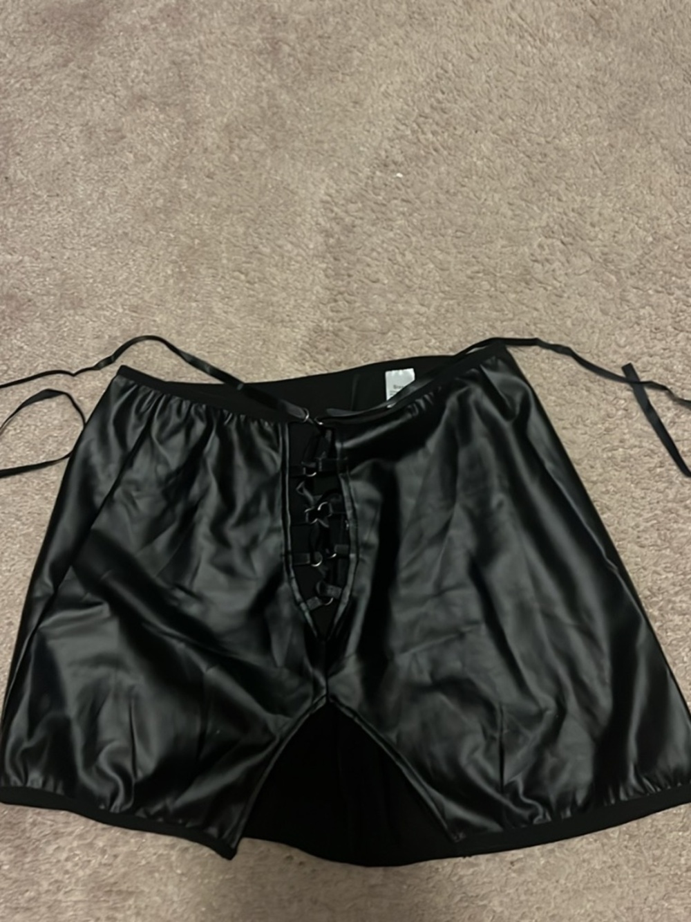 Faux leather skirt